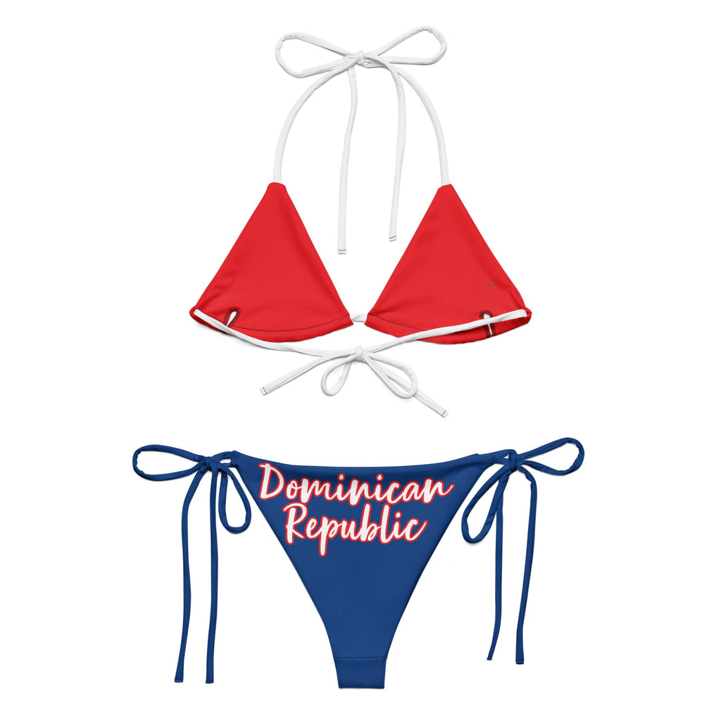 Dominican Republic Flag String Bikini
