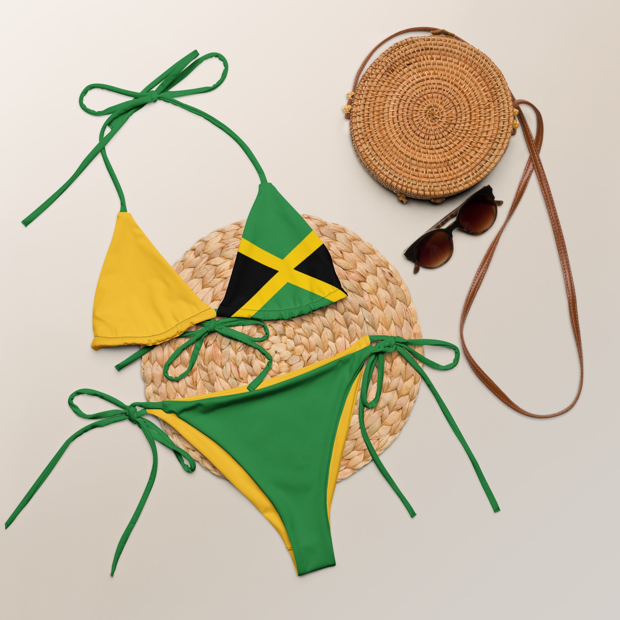 Jamaica Flag String Bikini