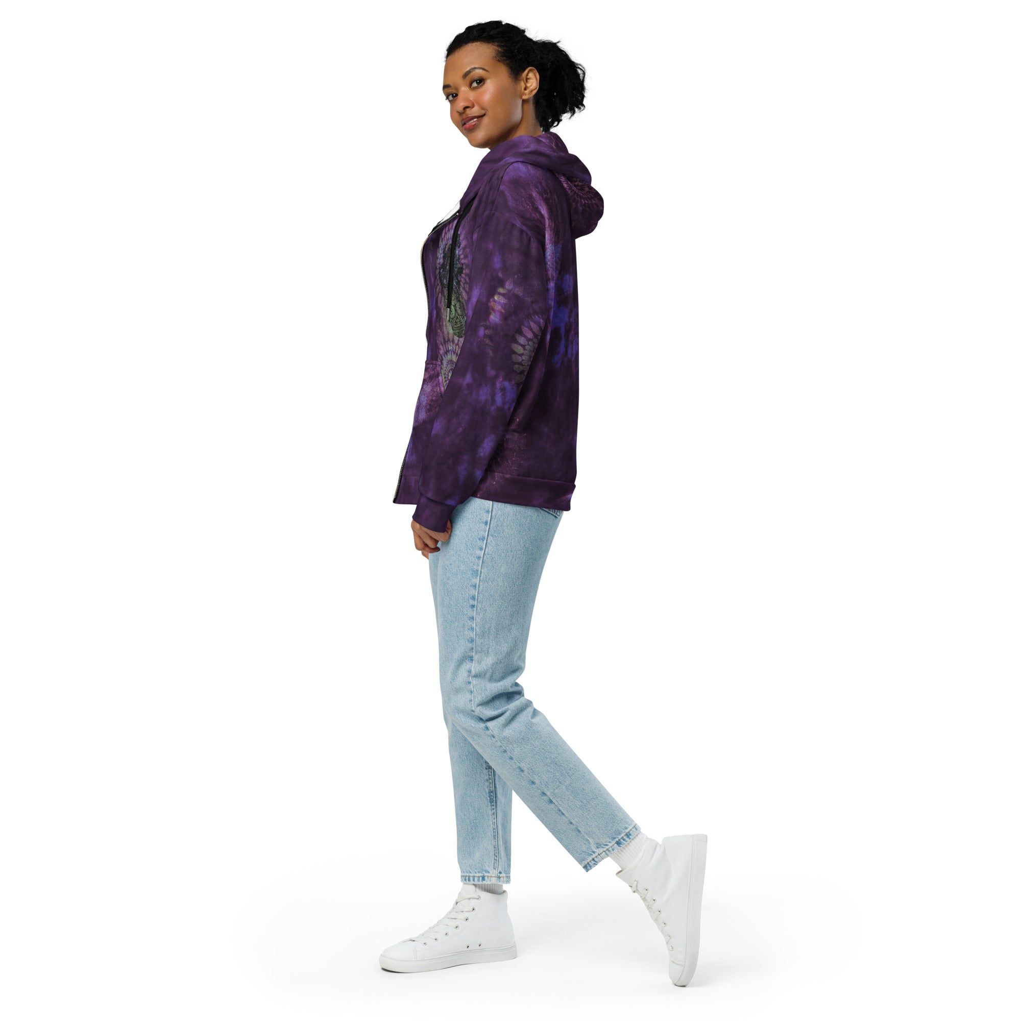 After Hours Plum Unisex Zip Hoodie