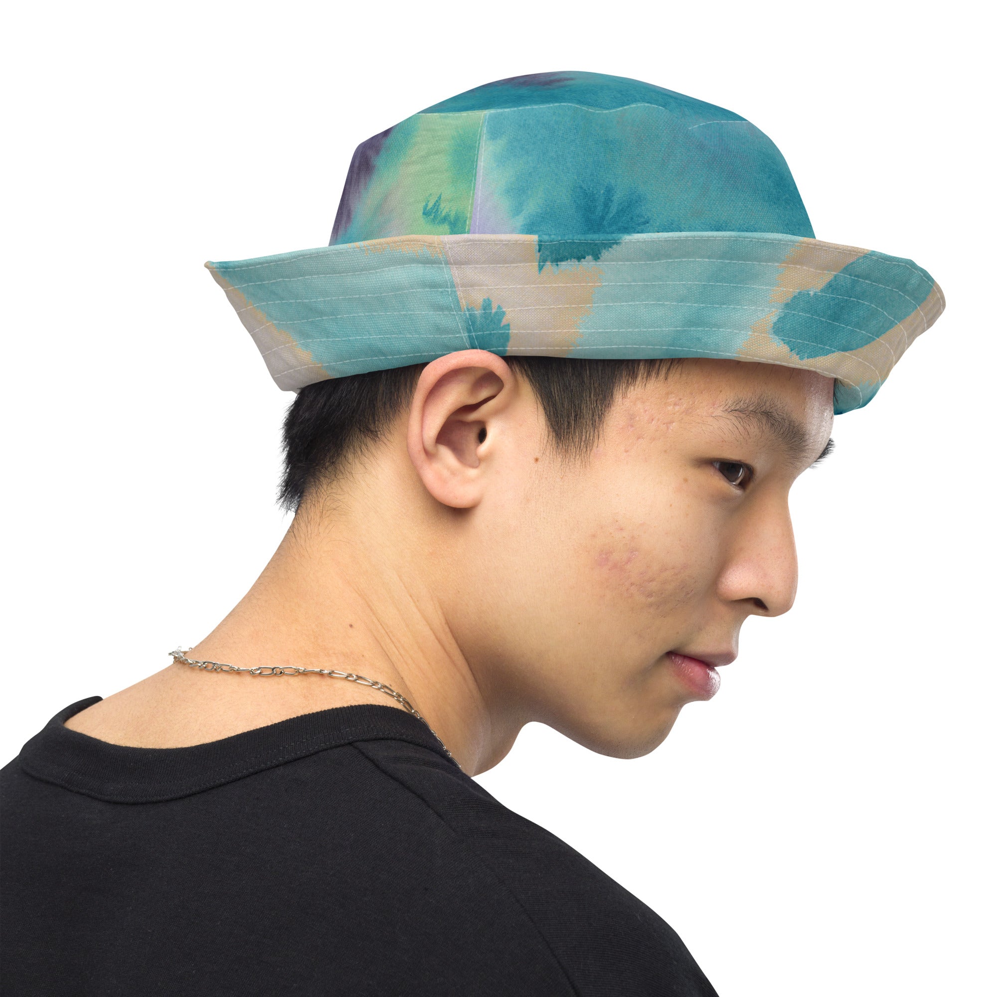 Watercolor Smudge Reversible bucket hat