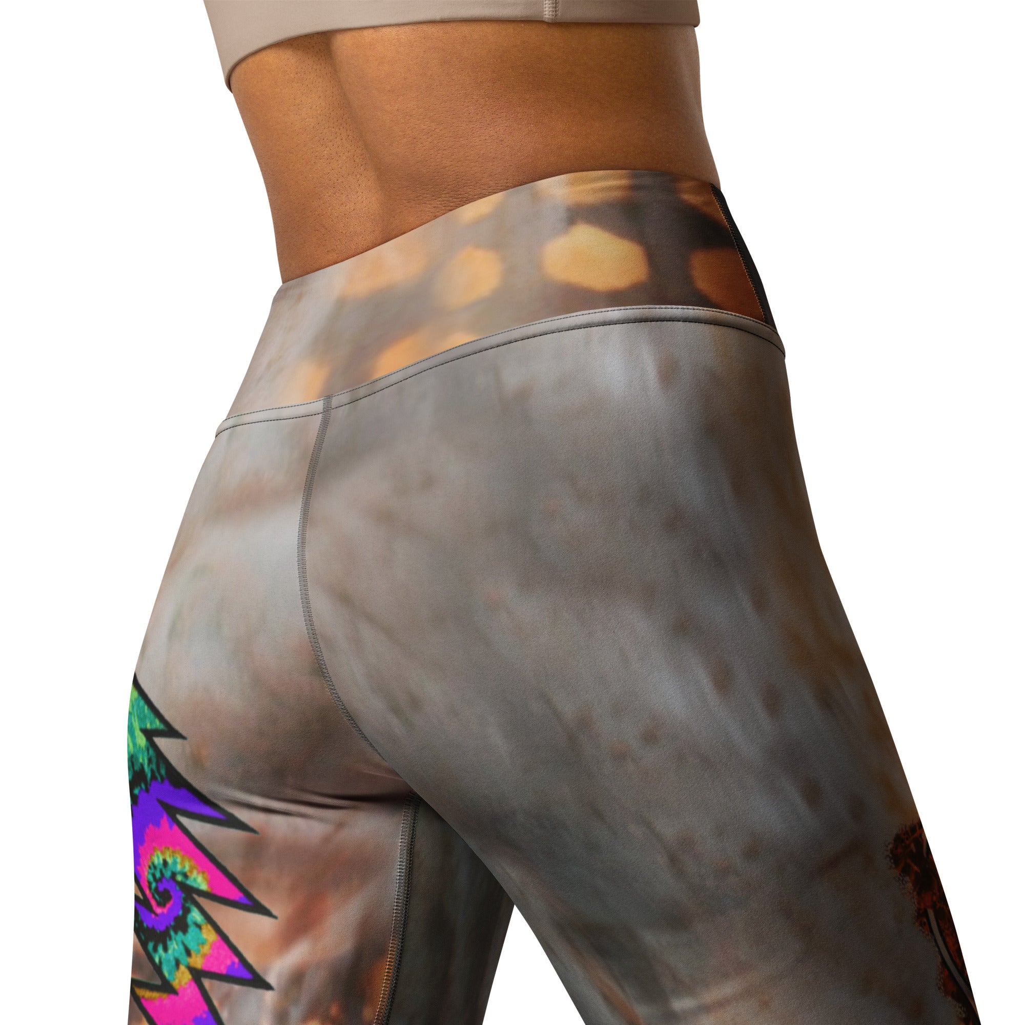 Desert Gold Skully Yoga Leggings