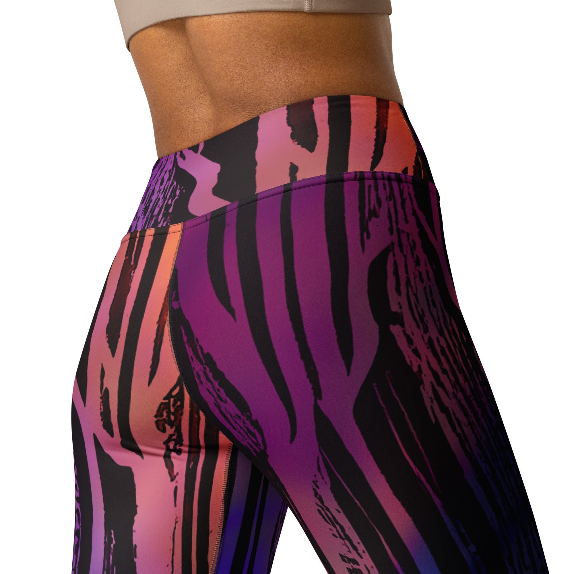 Cyberpunk Woodgrain Sherbert High Waist Leggings