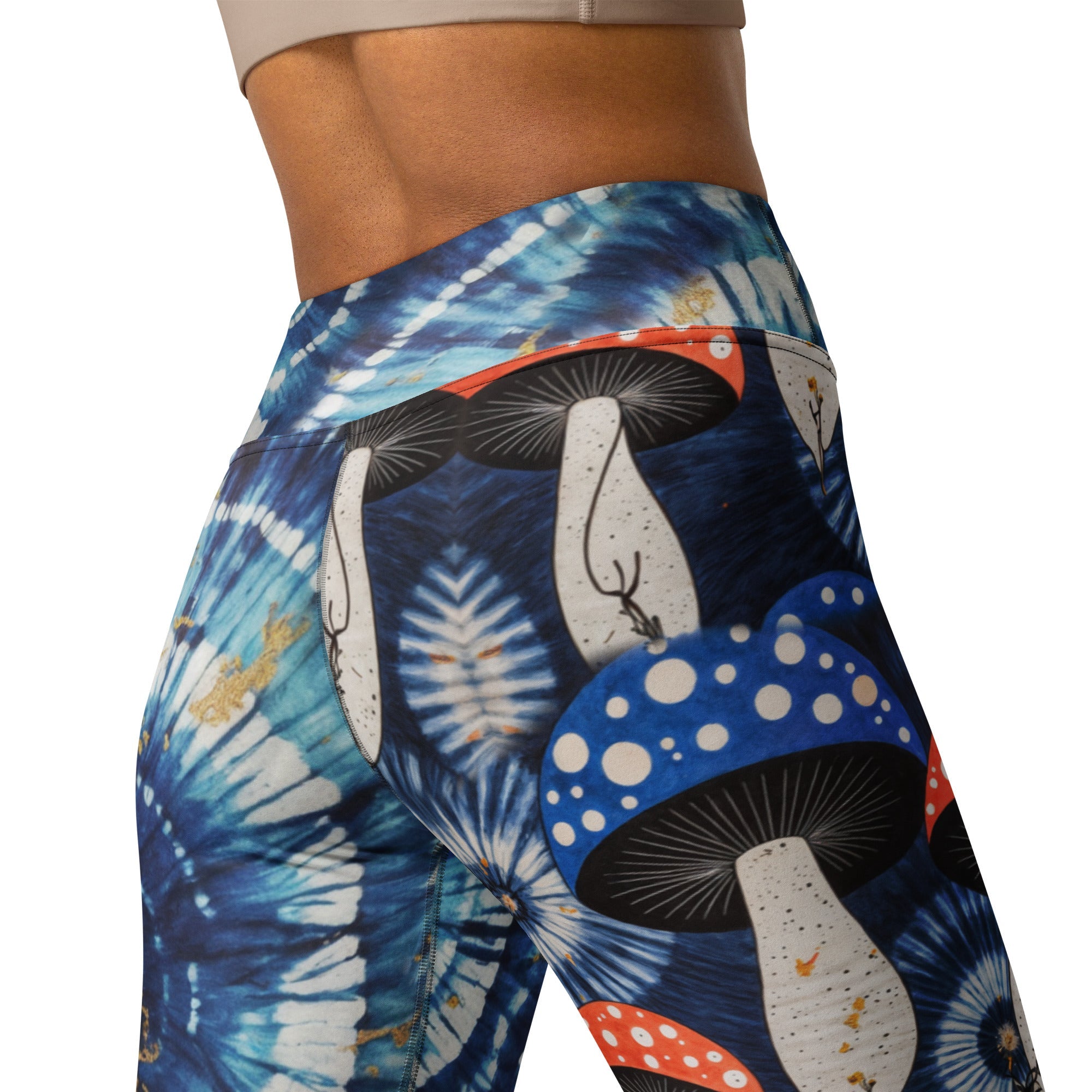 Shibori Mushroom High Waist Leggings