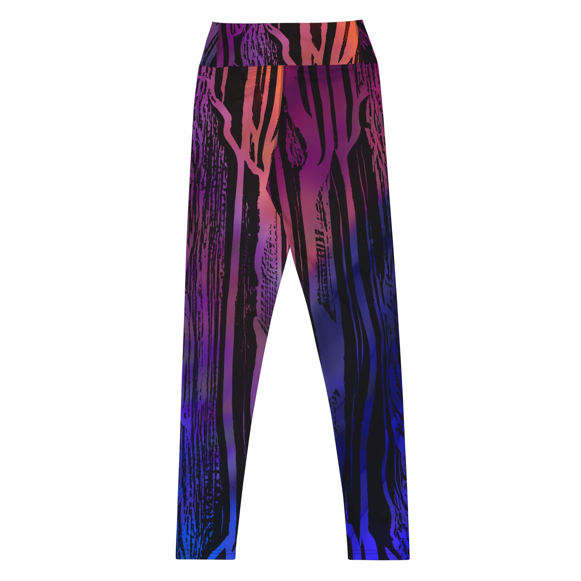 Cyberpunk Woodgrain Sherbert High Waist Leggings