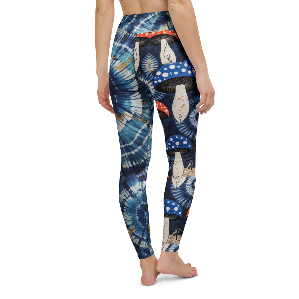 Shibori Mushroom High Waist Leggings