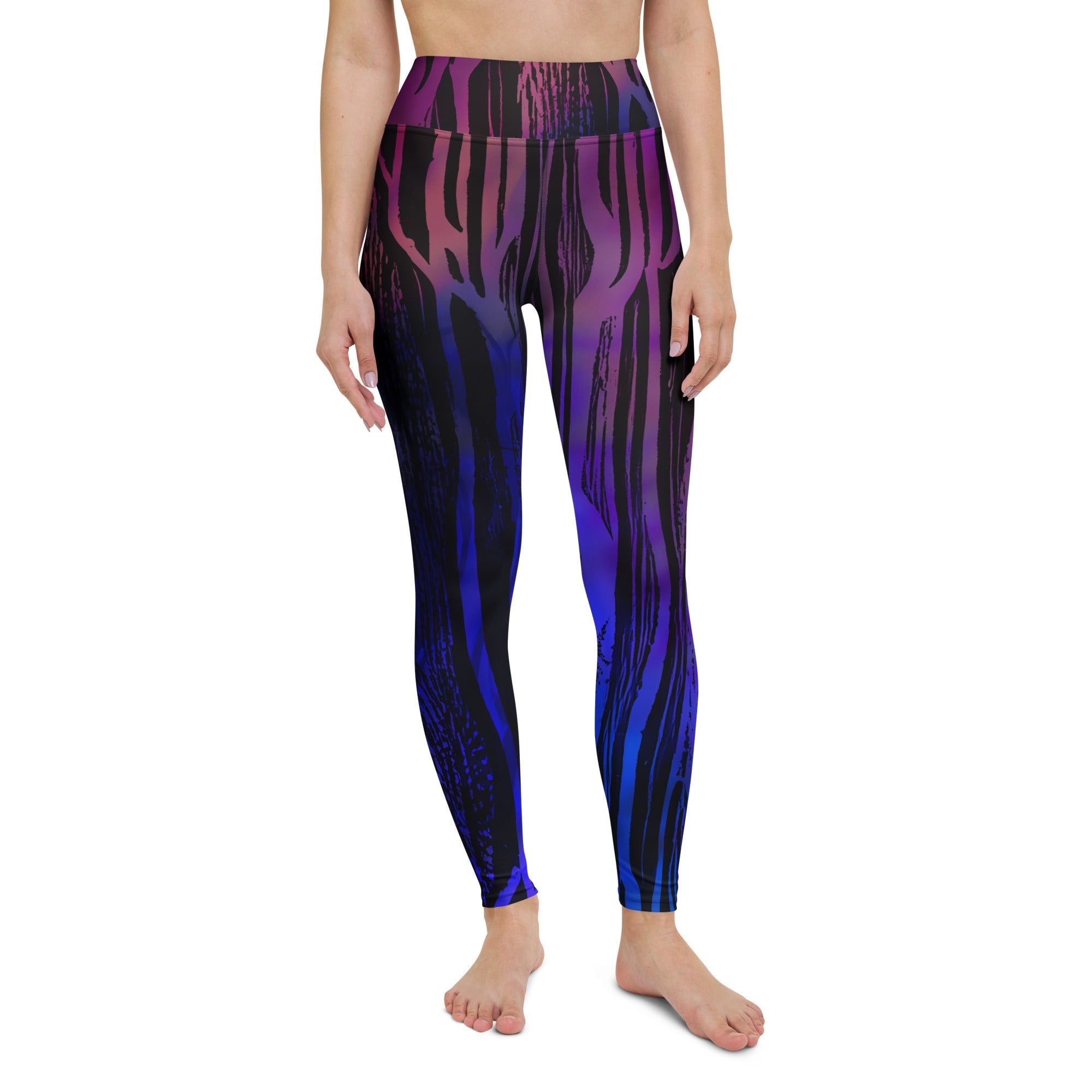 Cyberpunk Woodgrain Sherbert High Waist Leggings