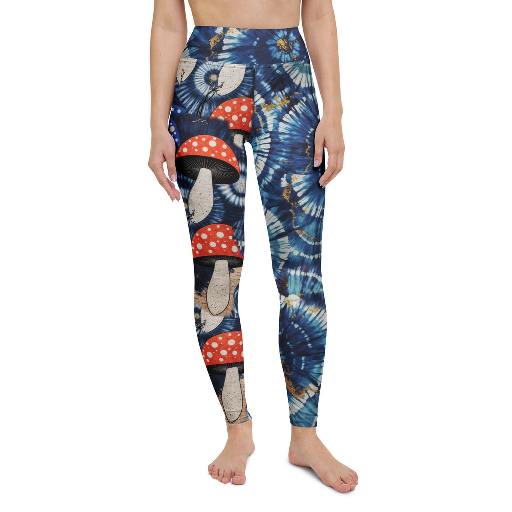 Shibori Mushroom High Waist Leggings