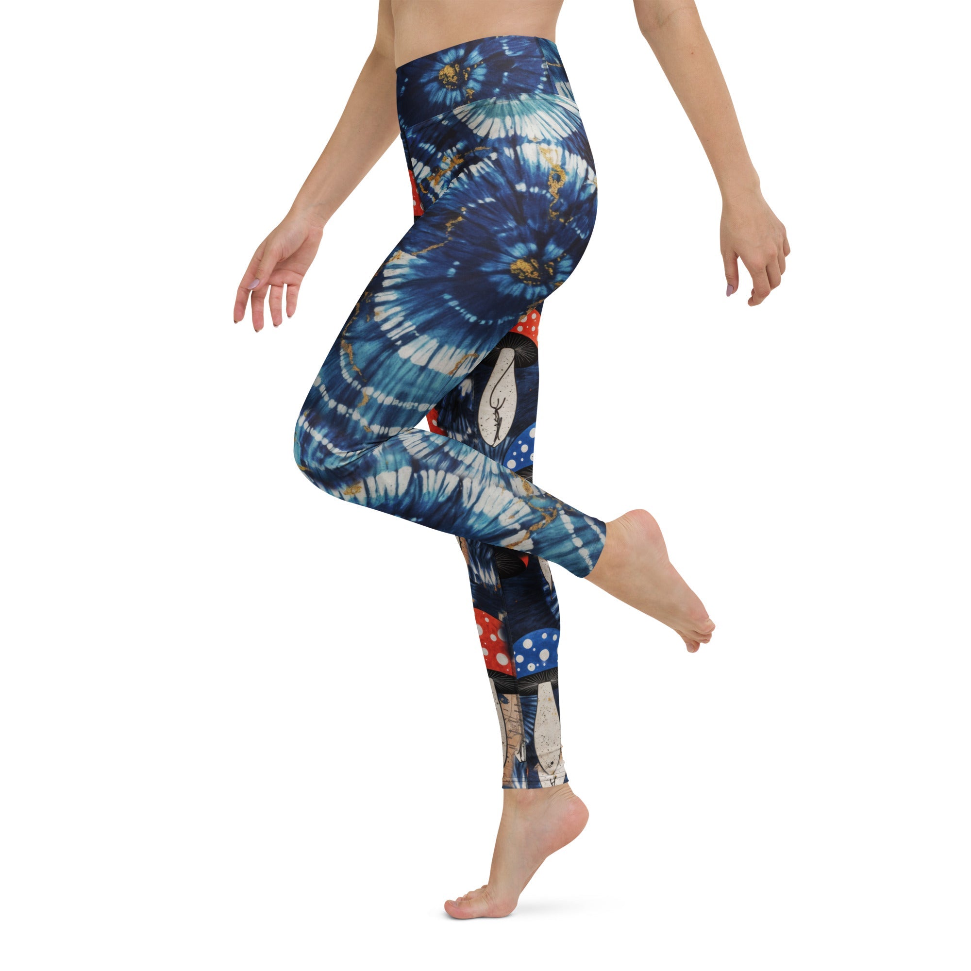 Shibori Mushroom High Waist Leggings