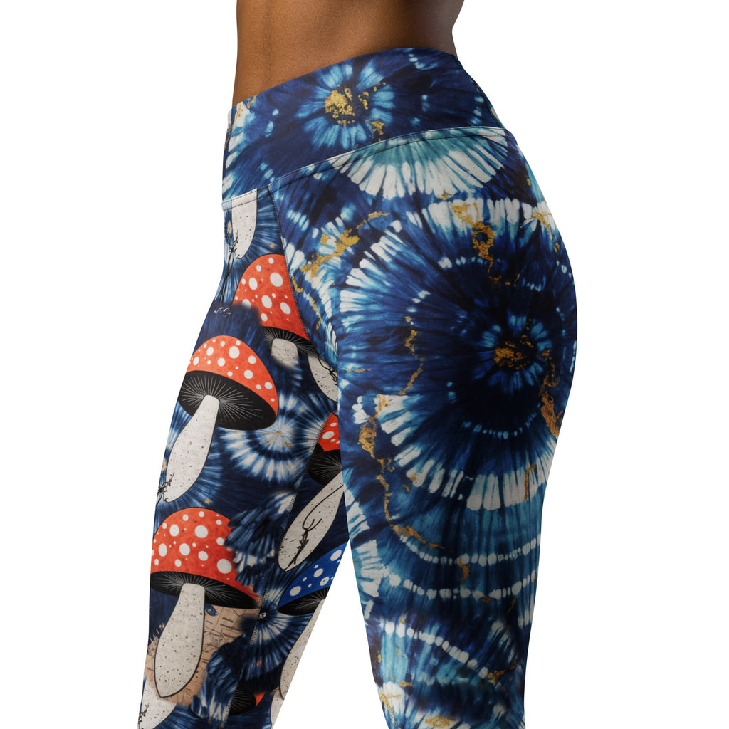 Shibori Mushroom High Waist Leggings
