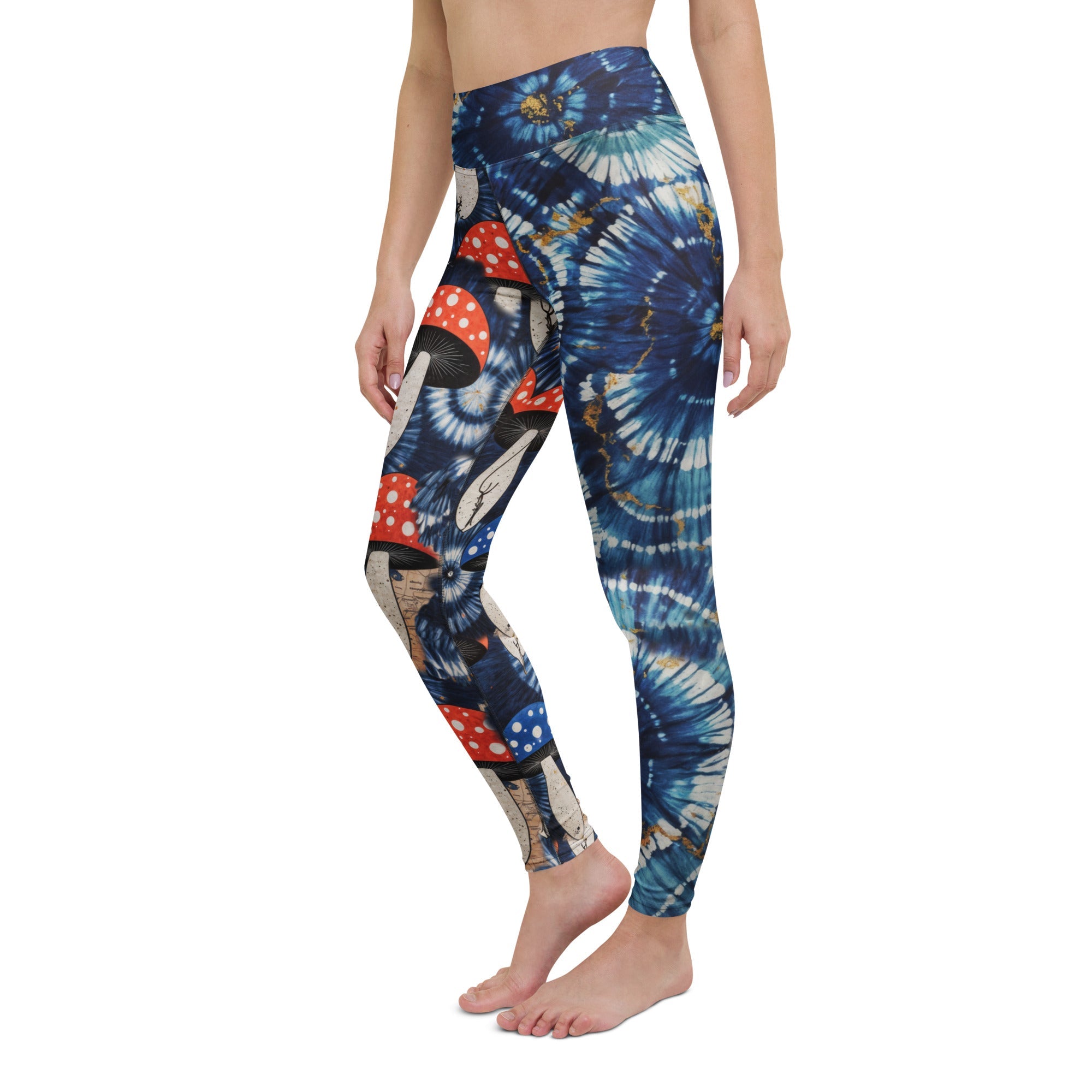 Shibori Mushroom High Waist Leggings