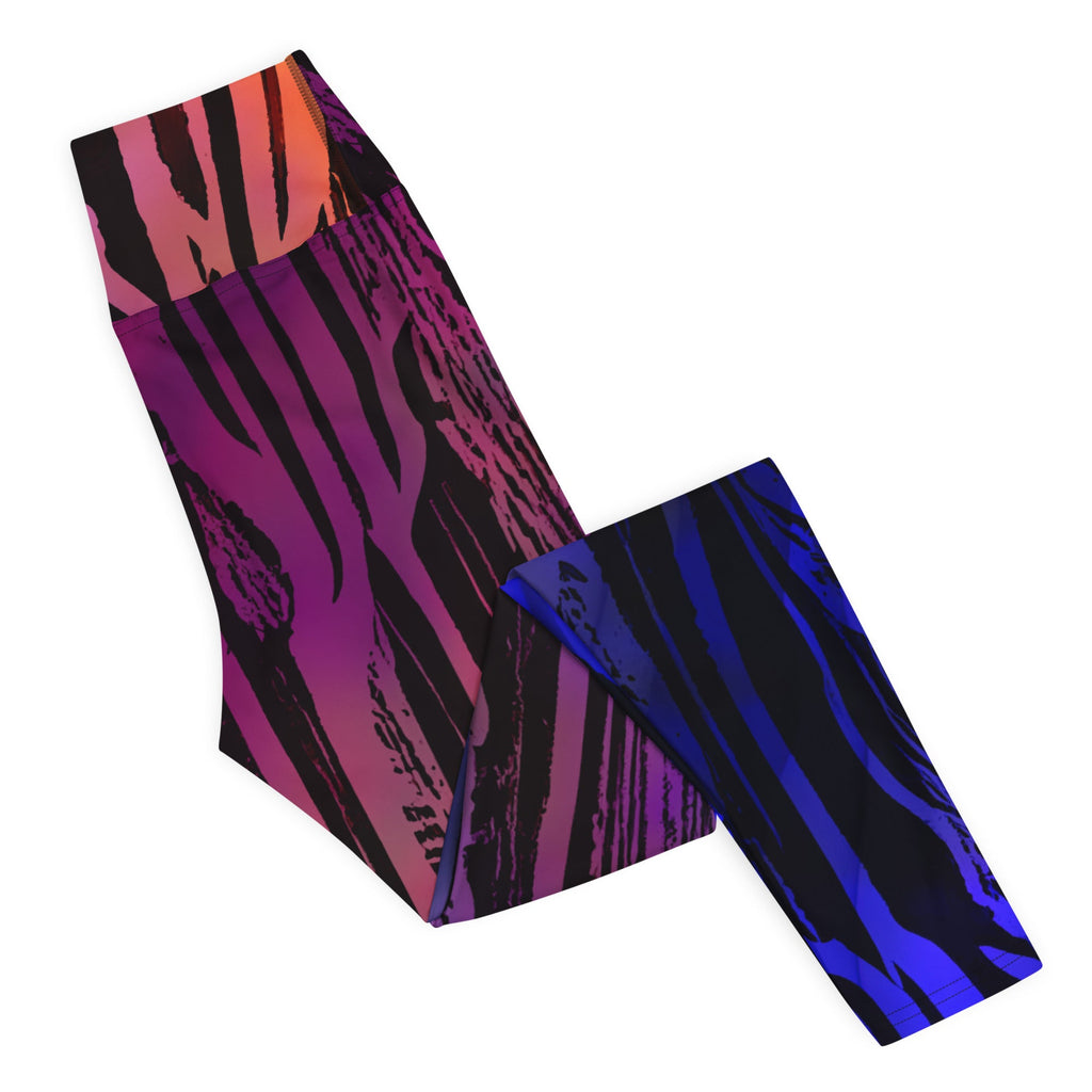 Cyberpunk Woodgrain Sherbert High Waist Leggings
