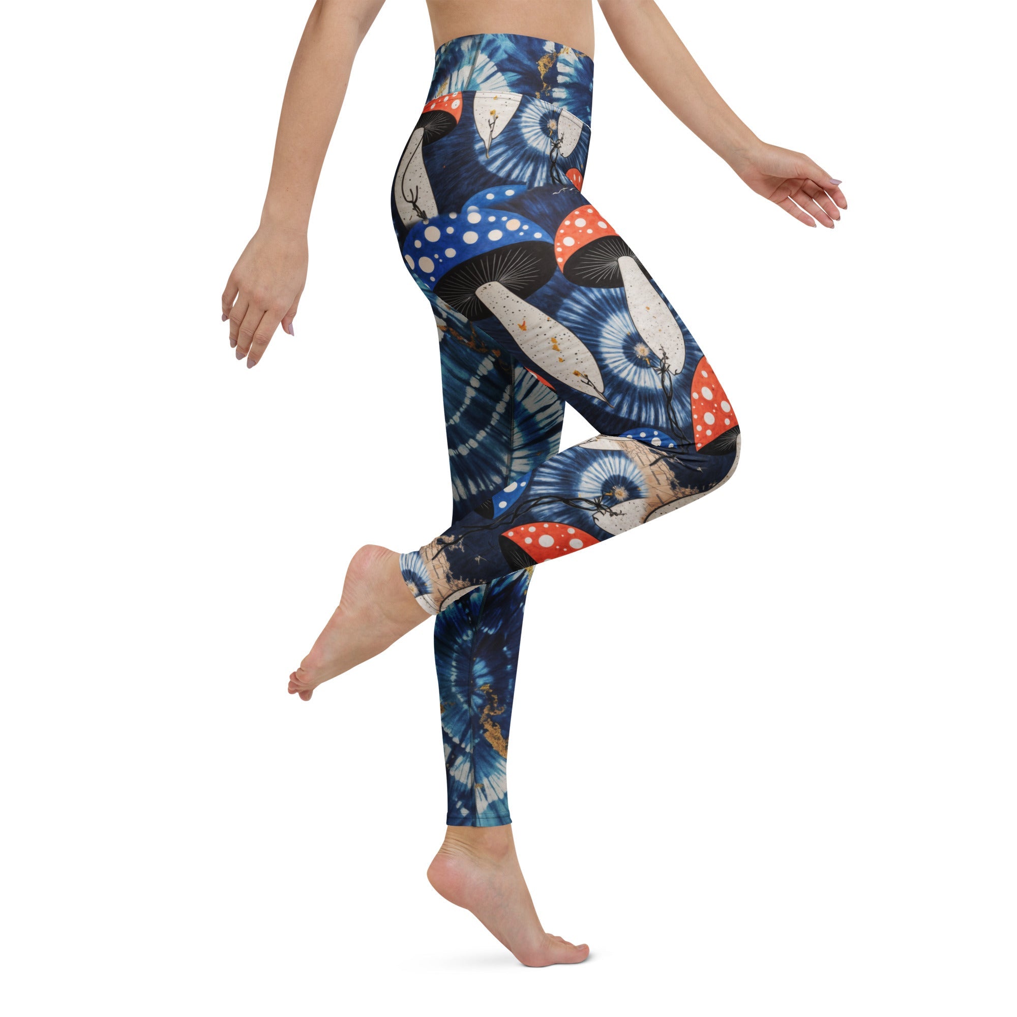 Shibori Mushroom High Waist Leggings