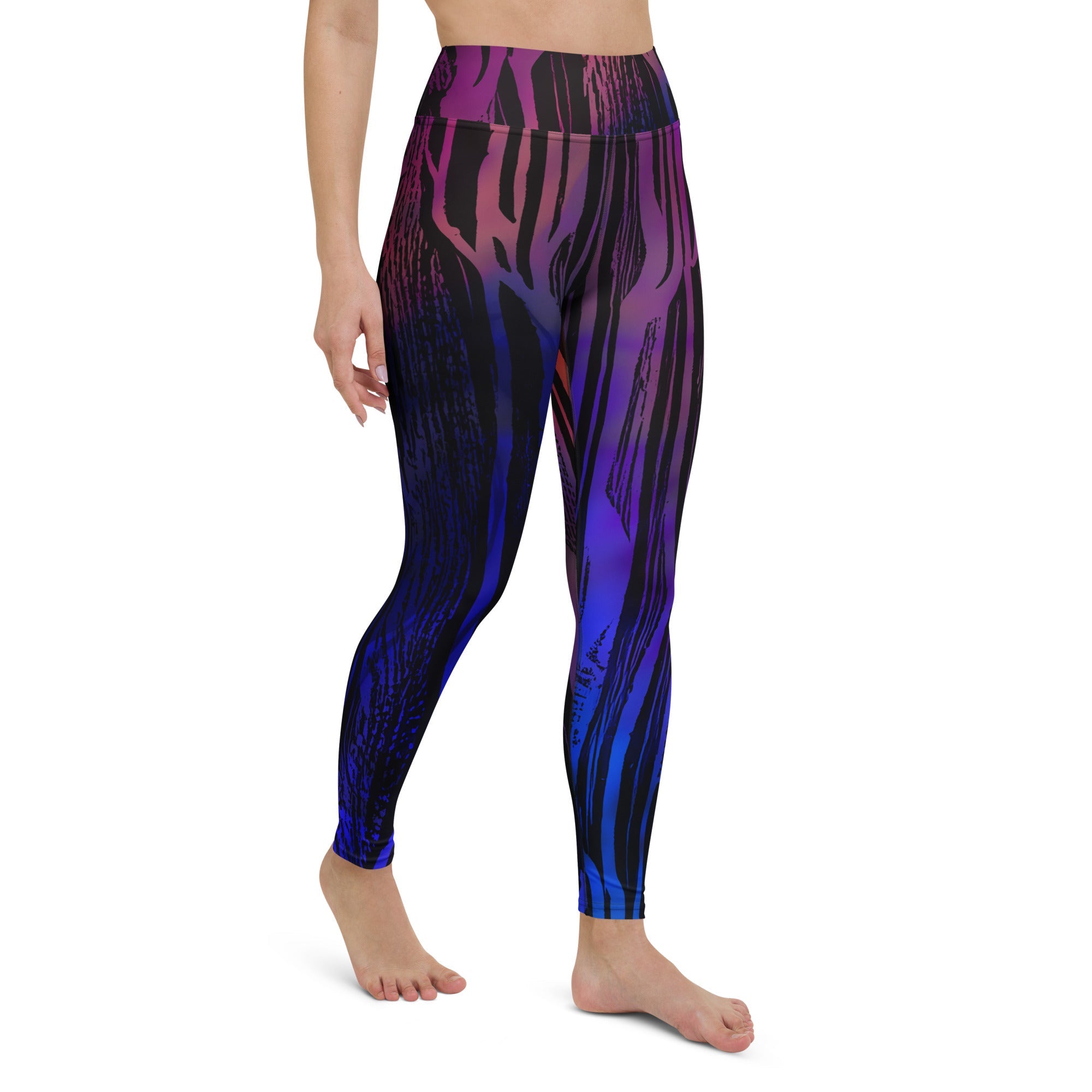 Cyberpunk Woodgrain Sherbert High Waist Leggings