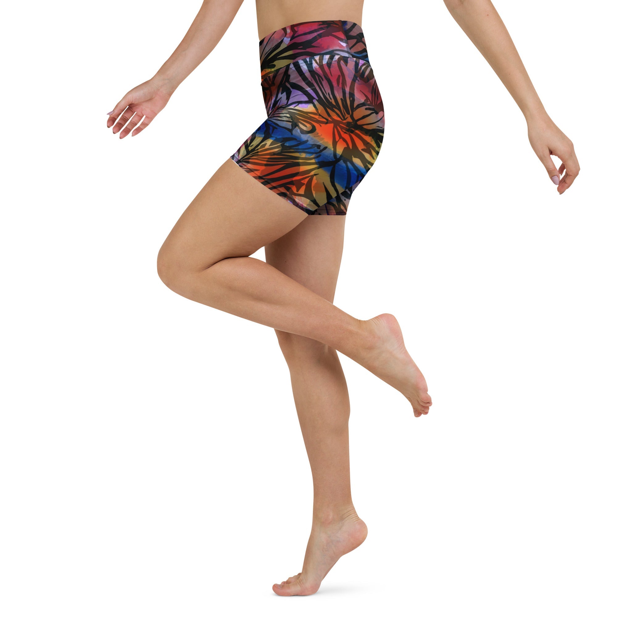 Shibori Animal Print High Waist Shorts