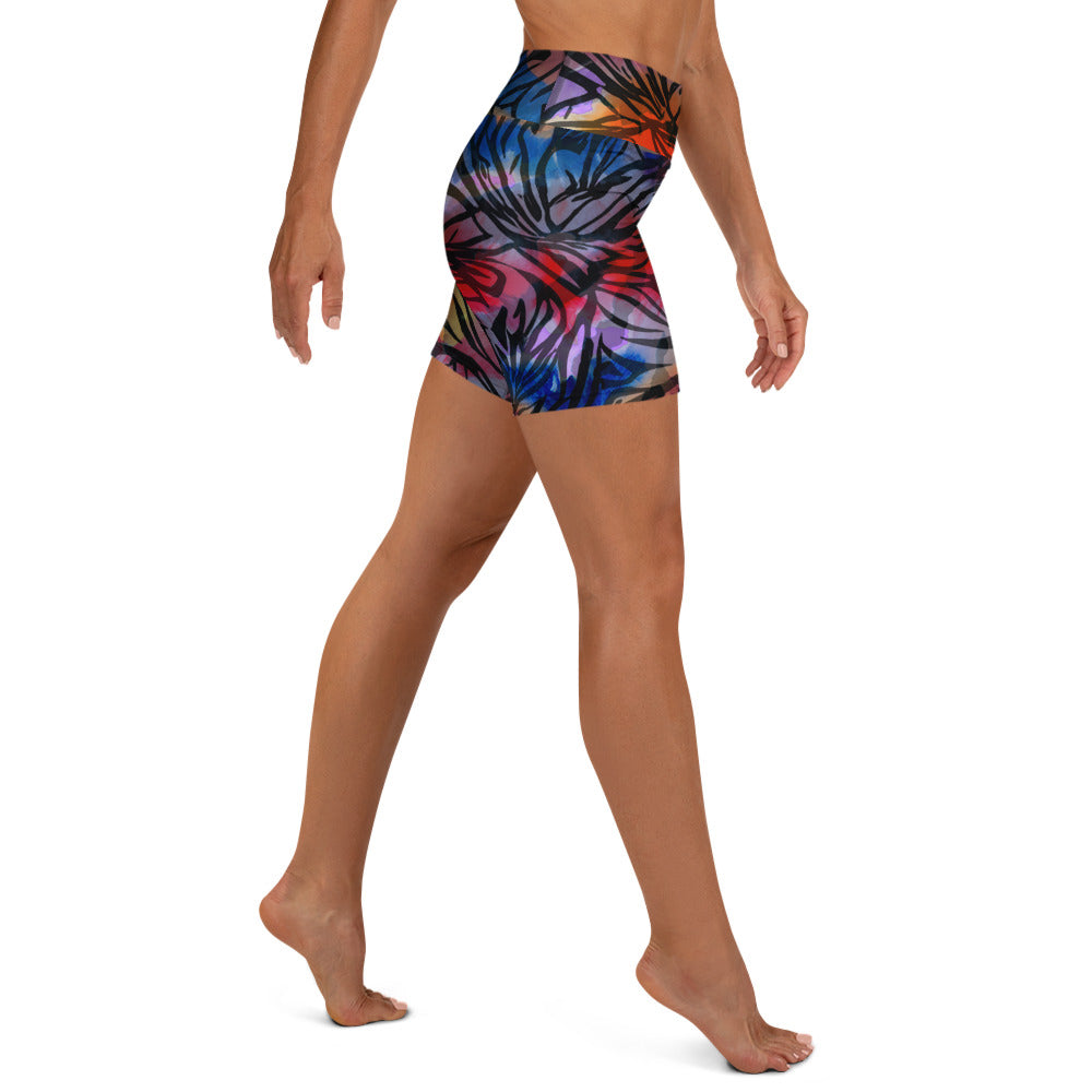 Shibori Animal Print High Waist Shorts