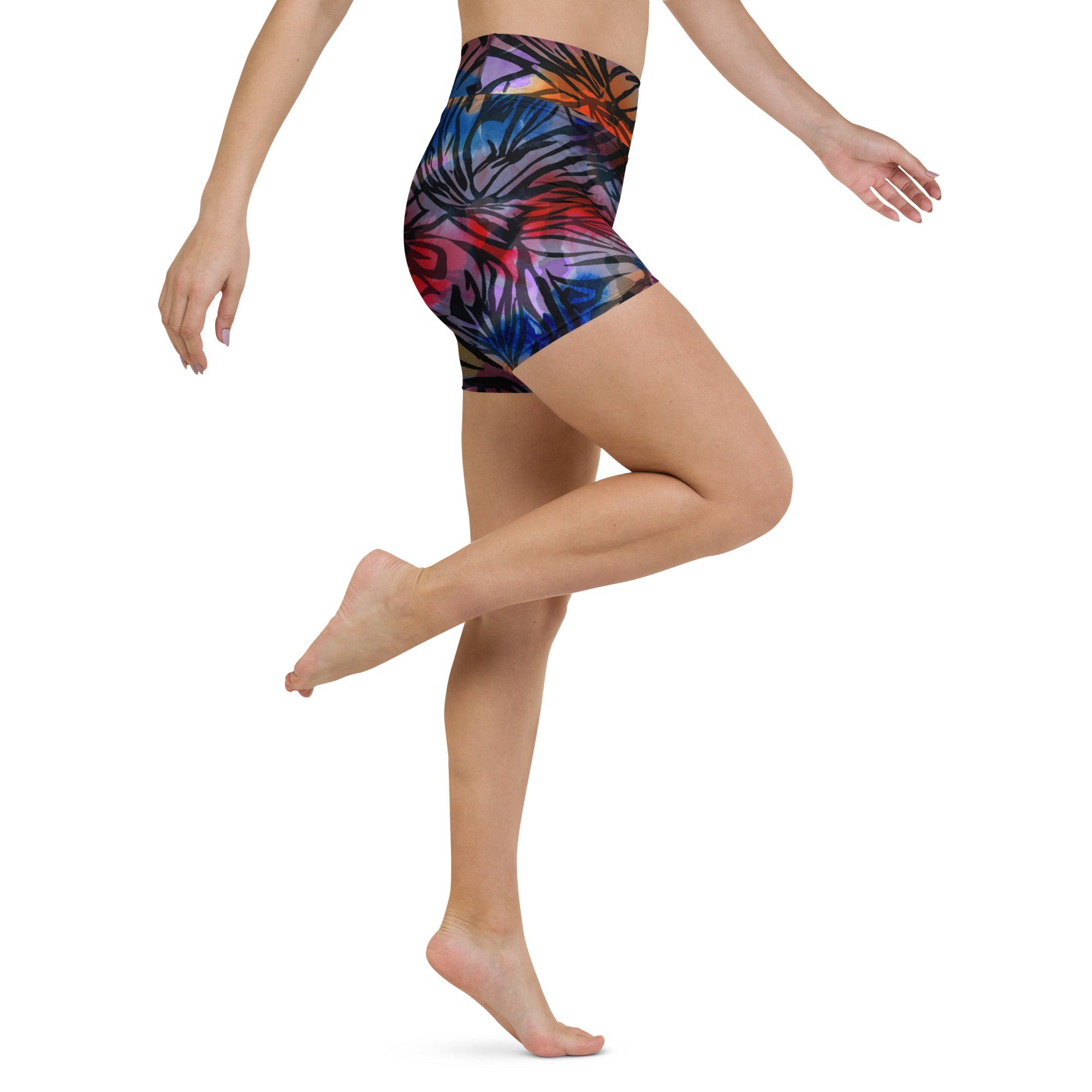 Shibori Animal Print High Waist Shorts