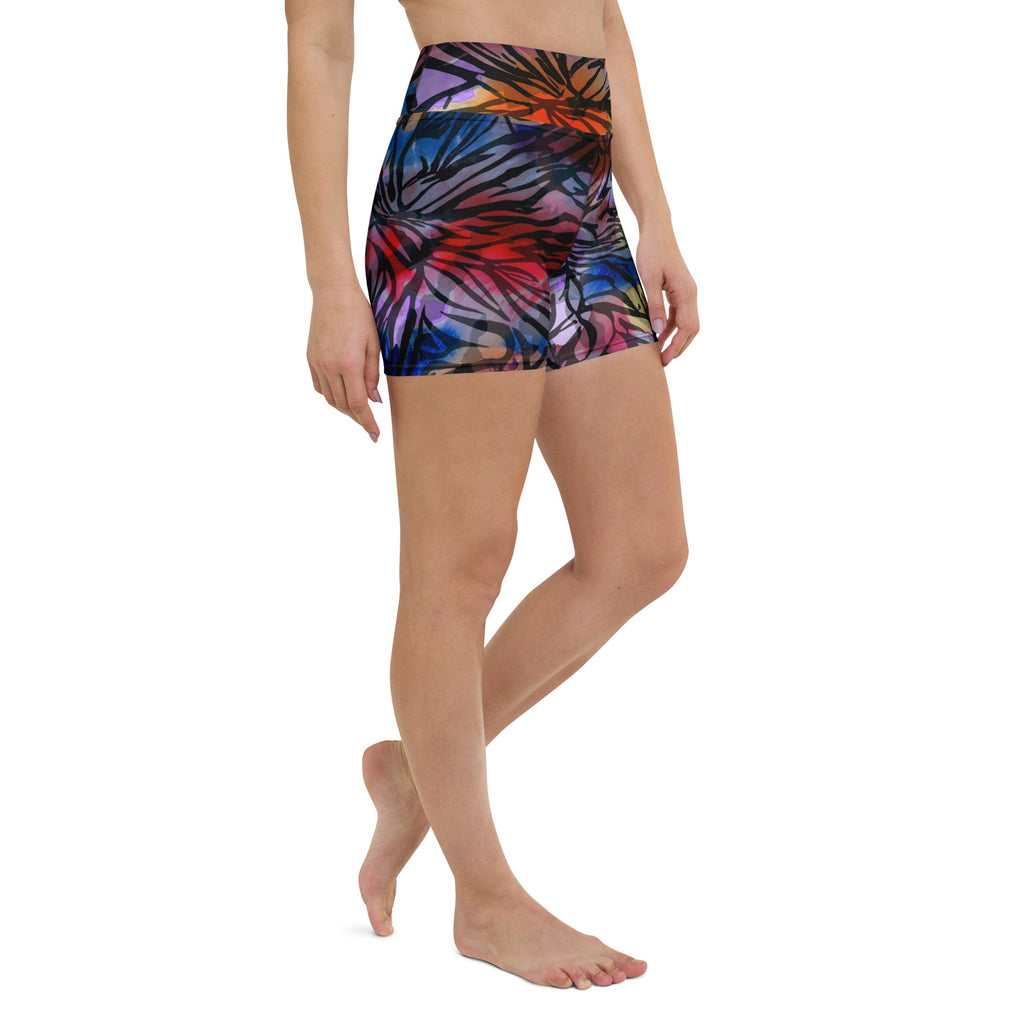 Shibori Animal Print High Waist Shorts