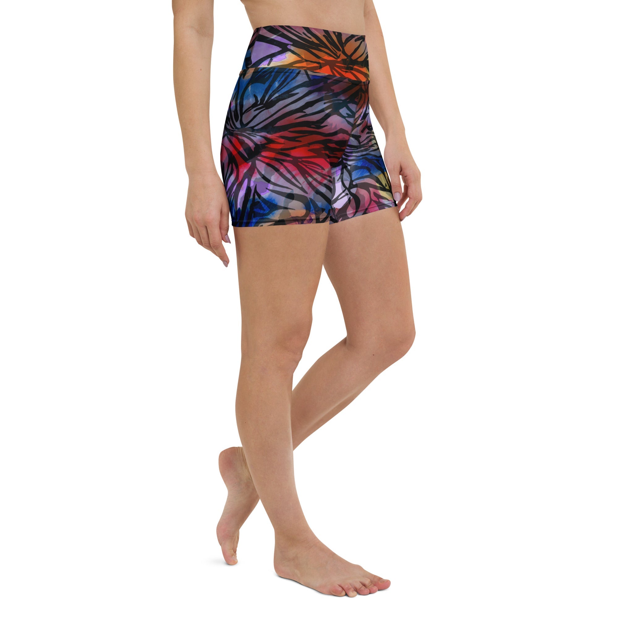Shibori Animal Print High Waist Shorts