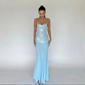 Amaia Sequin Backless Maxi Dress