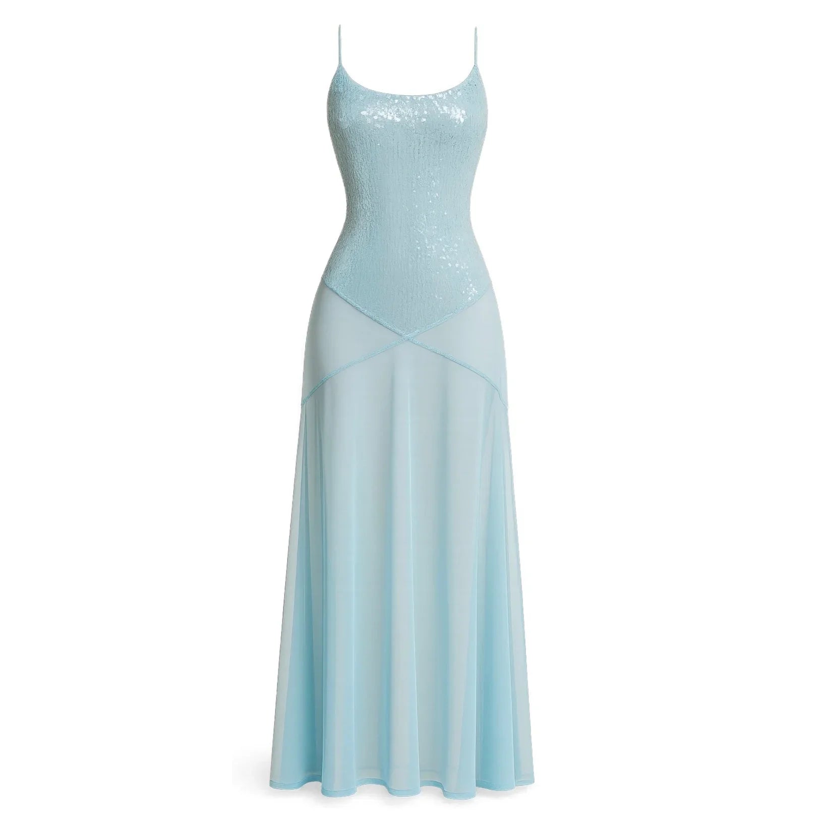 Amaia Sequin Backless Maxi Dress