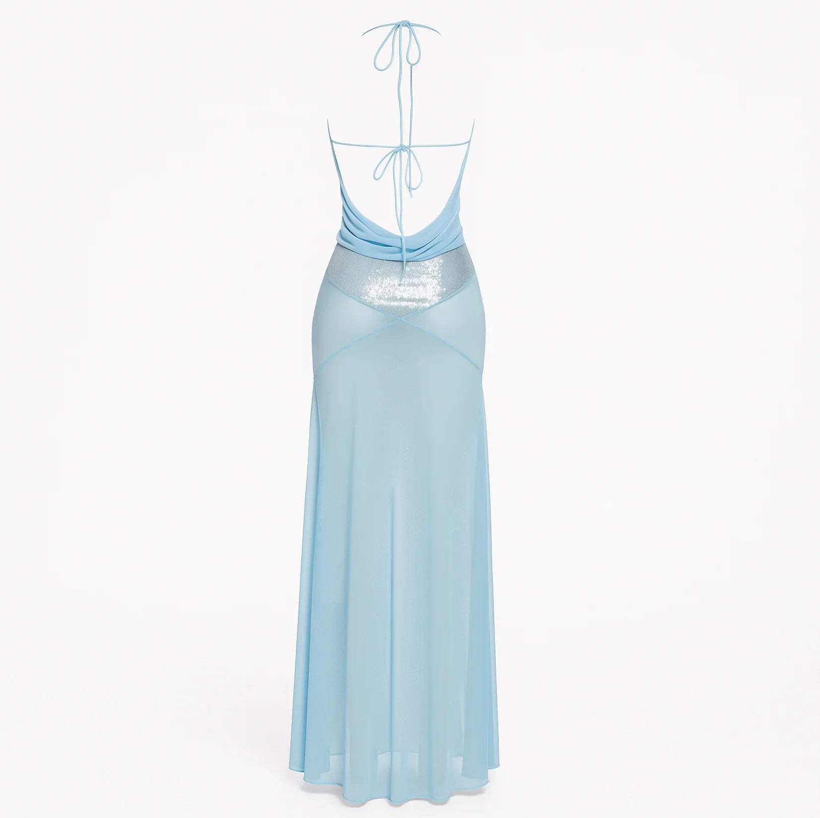 Amaia Sequin Backless Maxi Dress