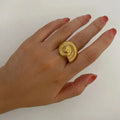 Ocean Charm Conch Shell Gold Plated Ring