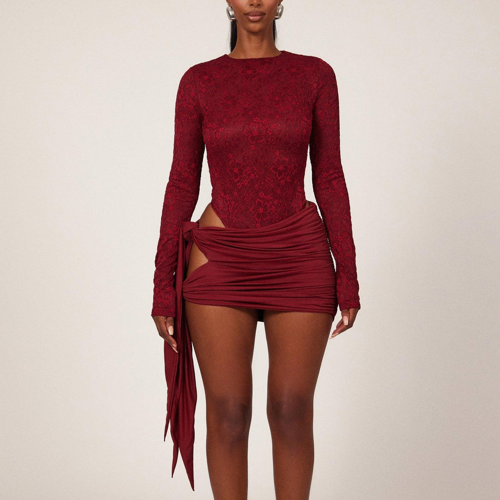 Ardelle Cutout Lace Mini Dress