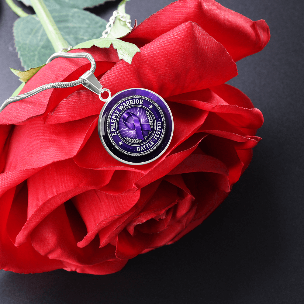 Epilepsy Warrior – Battle-Tested Round Pendant Necklace