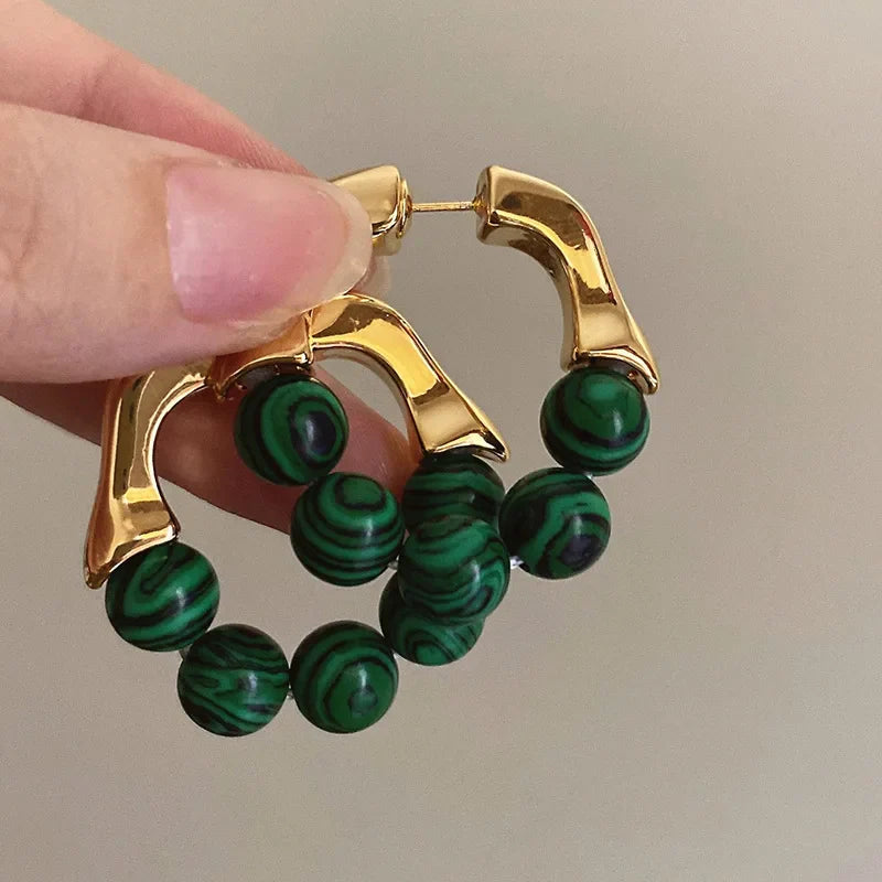 Aurora Pearl Hoop Earrings