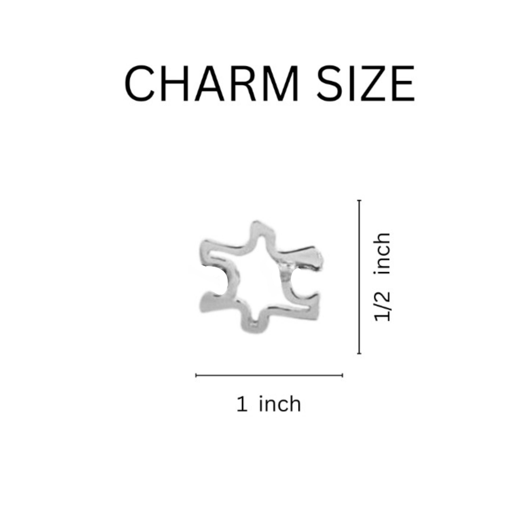Autism Awareness Elegant Puzzle Piece Bangle Bracelets