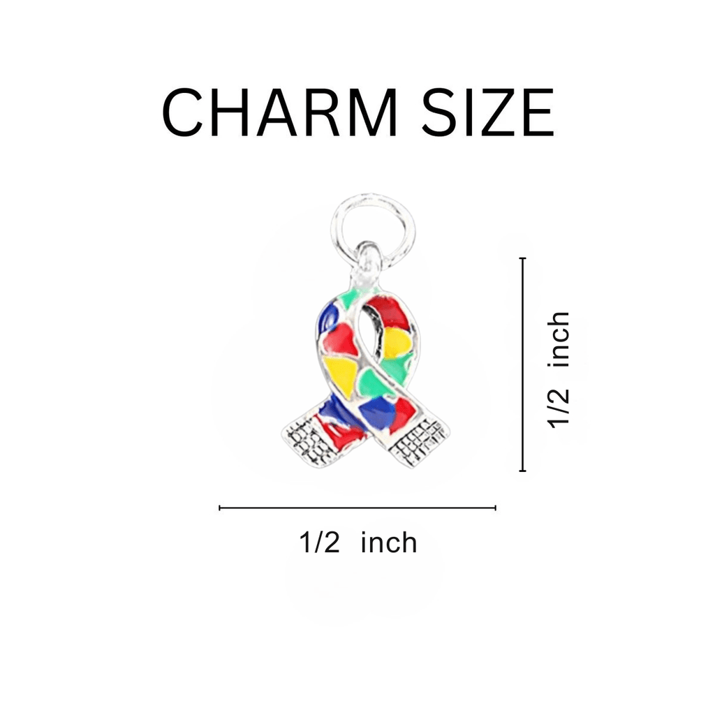 Autism Awareness Ribbon Leather Cord Bracelets