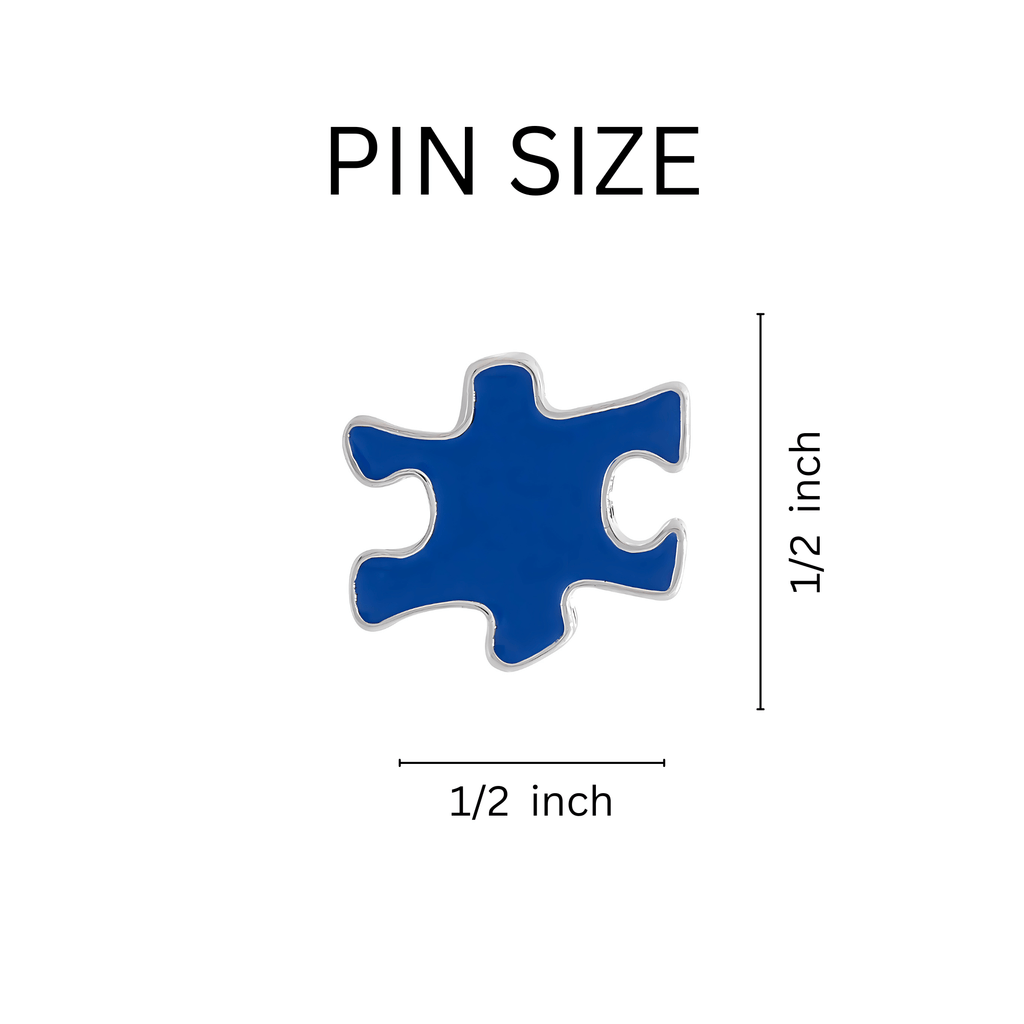 Autism Blue Puzzle Piece Pins