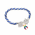 Autism Pieces of The Puzzle Rope Style Ribbon Bracelets