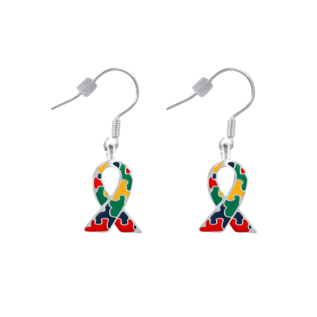 Autism Ribbon Hanging Earrings