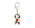 Autism Ribbon with Heart Design Hanging Charms
