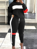 Fashion Cool Contrast Color Plus Size Suit Women