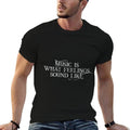 MUSIC IS WHAT FEELINGS SOUND LIKE - Cool Distressed Font  Eco-friendly Material T-Shirt