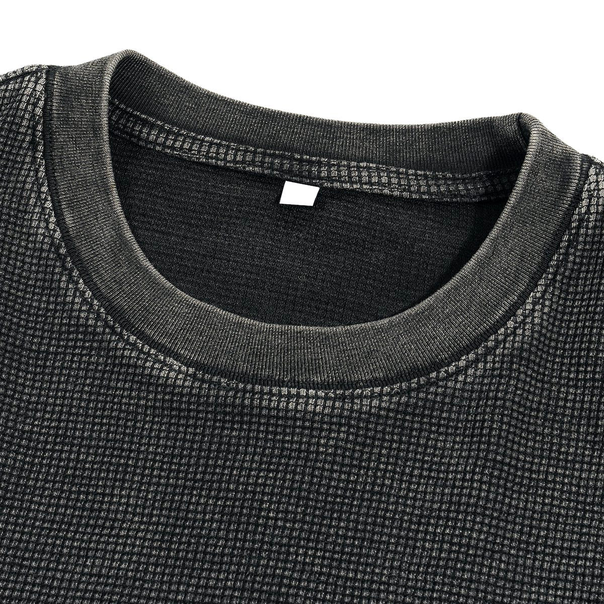 Leader Heavyweight Waffle-Texture Washed Cropped Boxy T-Shirt