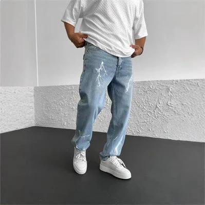 Men's Straight Loose Wide Leg Jeans