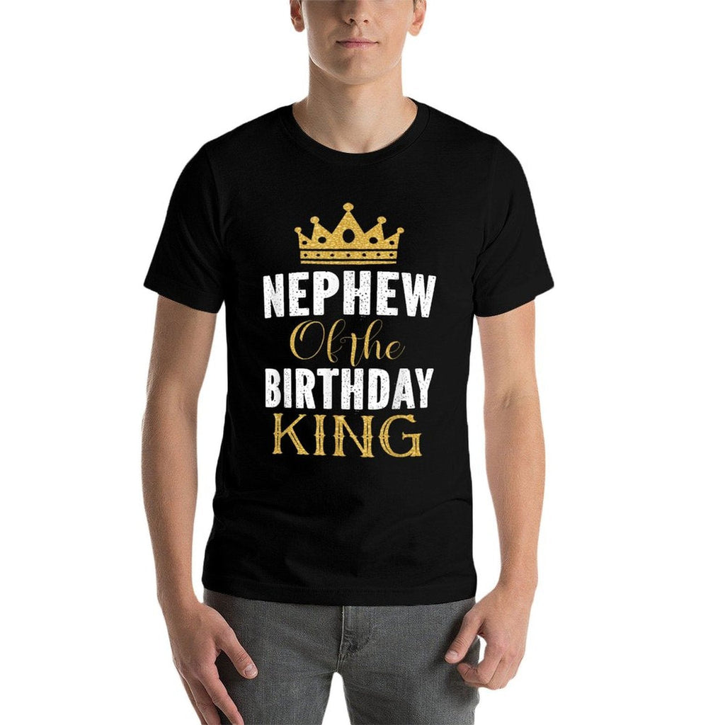 Nephew Of The Birthday King Bday Party Gift For Him  Oversized Silhouette T-Shirt