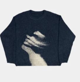 Men's Casual Round Neck Loose Pullover Sweater