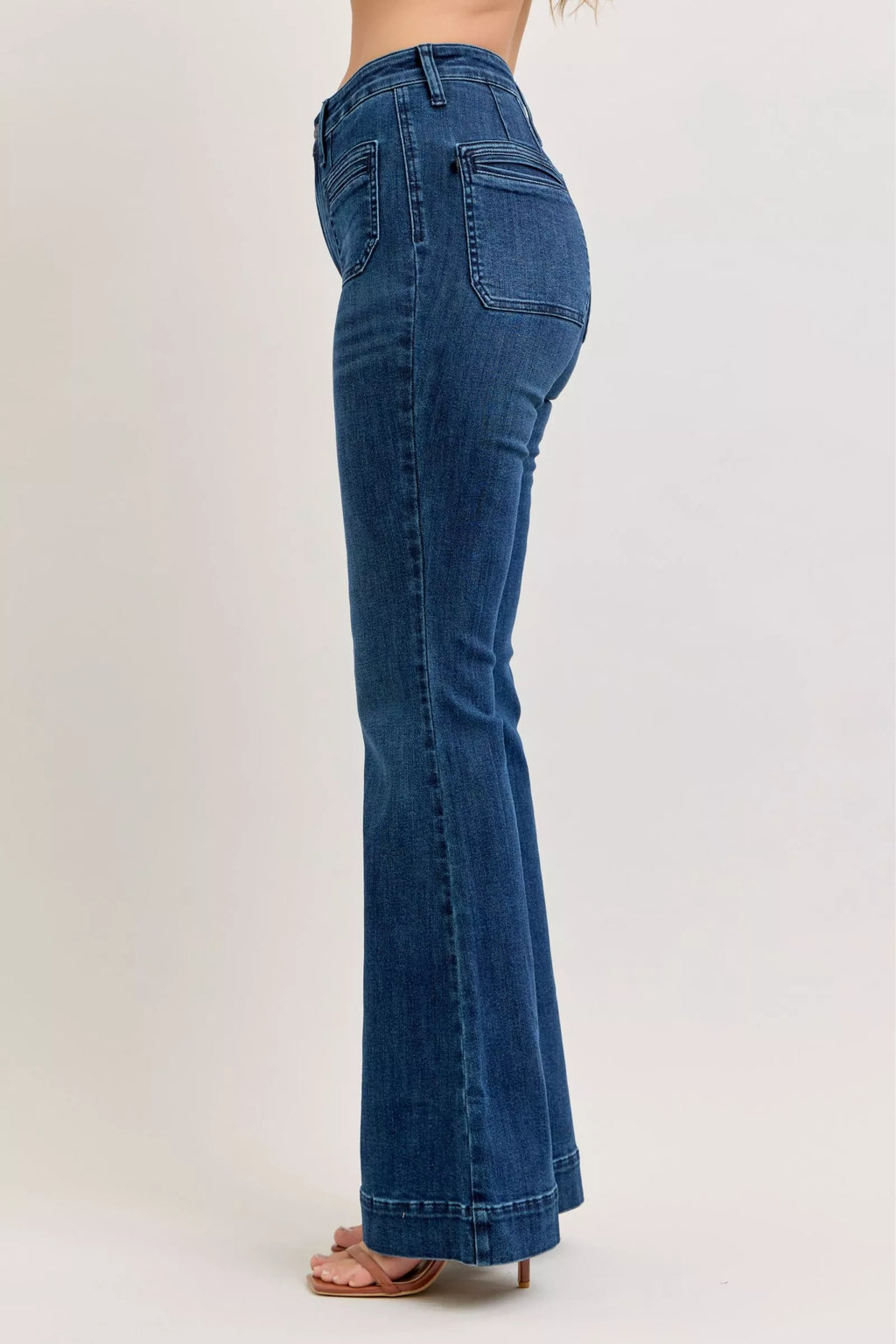 Judy Blue High Waisted Flare Jeans For Women With Front Pockets Versatile Flattering Silhouette