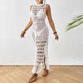 Hollow Beach Dress Vacation Style Floral Beach Dress Long Dress With Straps
