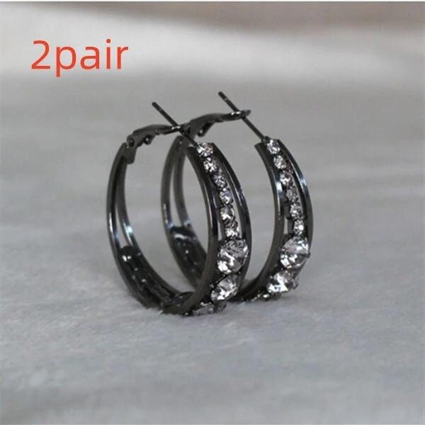 European And American Air Drill Mosaic Women's Earrings