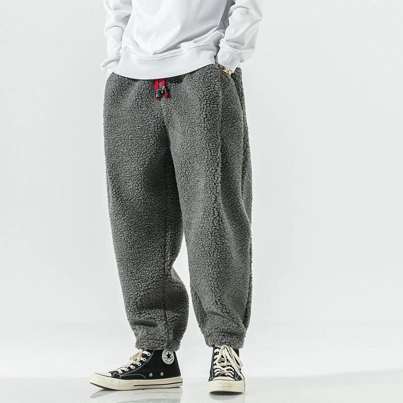 Men's Lamb Wool Warm Harem Sweatpants