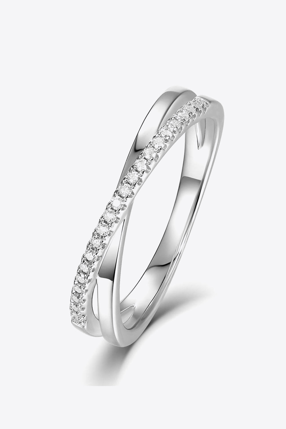 Adored Sparkala™ Crisscross Ring (Platinum Over Pure Sterling Silver)