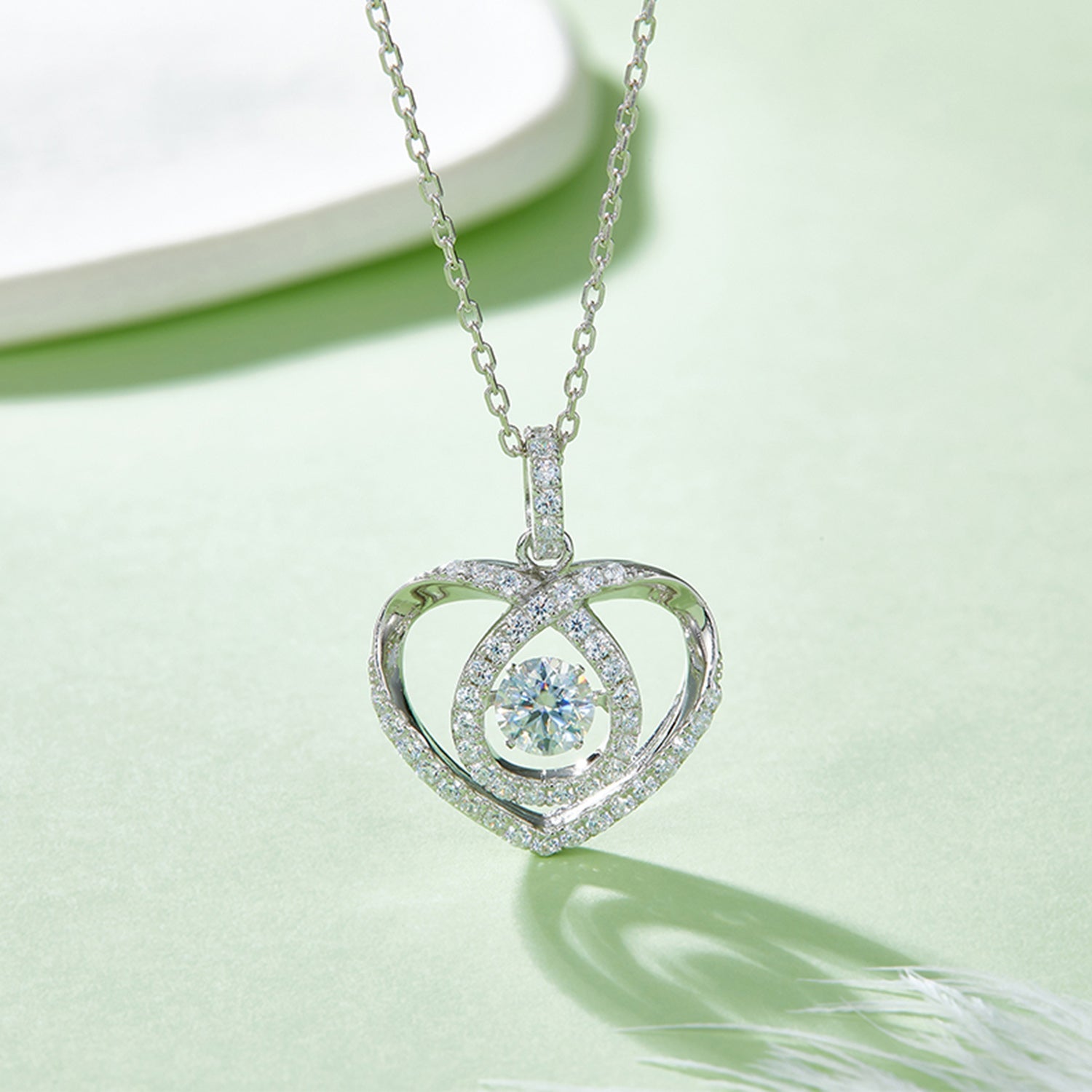 Sparkala™ Pure Sterling Silver Heart Shape Necklace