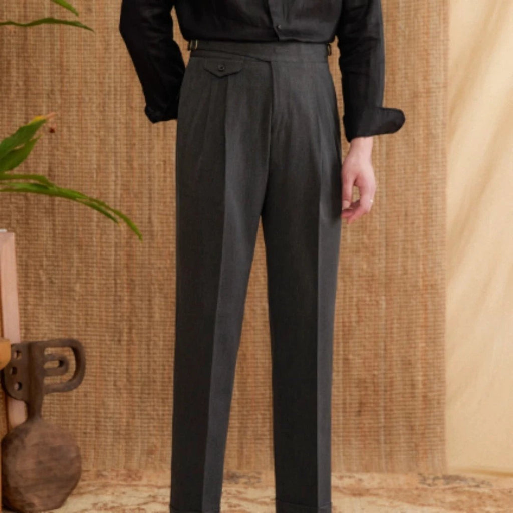 Men's Commuting Italian Style Business Wrinkle Resistant Casual Pants