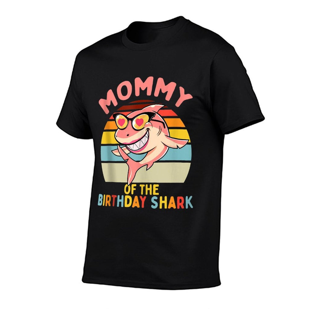 Mommy of The Shark Birthday Mom Matching Family  Soft T-Shirt