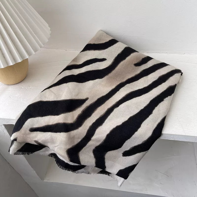 Zebra Print Lightweight Scarf - Versatile